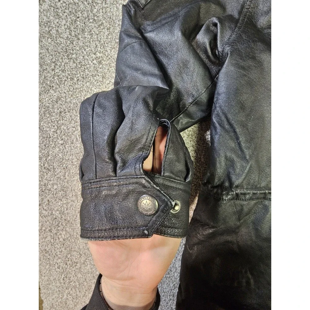 Vintage Expression Contemporary Men’s Leather‎ Jacket SZ L Black Great Condition